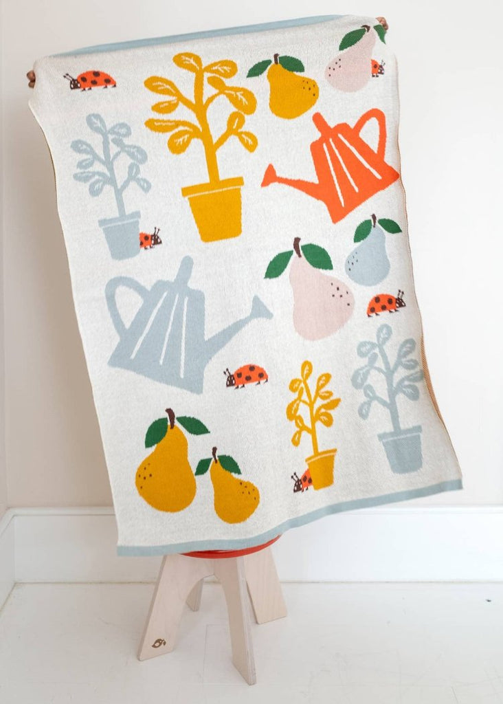 Sophie Home Ltd | Cotton Knit Baby Blanket | Garden Multi