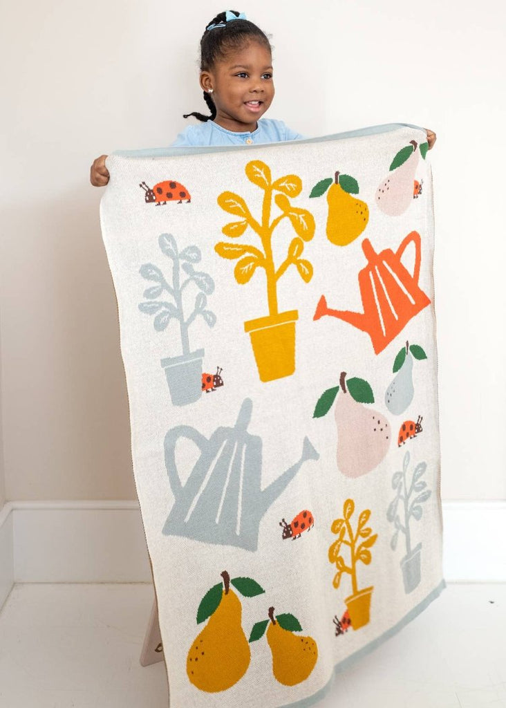 Sophie Home Ltd | Cotton Knit Baby Blanket | Garden Multi