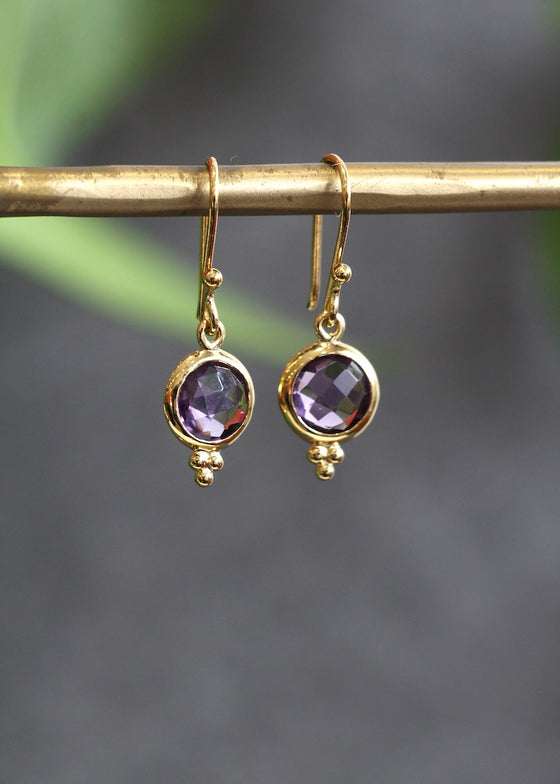 Stephen Estelle | Amethyst Earrings