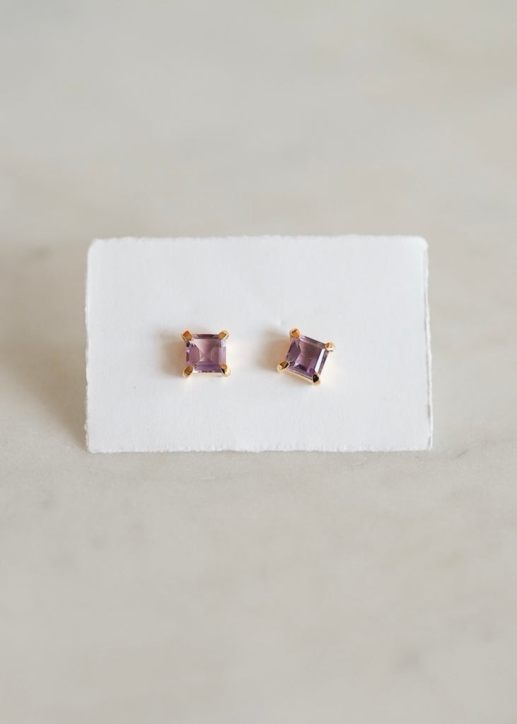 Stephen Estelle | Amethyst Earrings