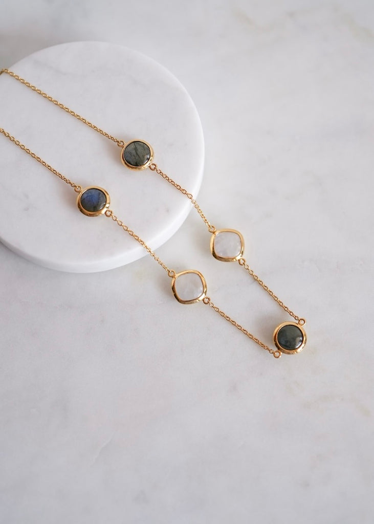 Stephen Estelle | Labradorite + Moonstone Necklace