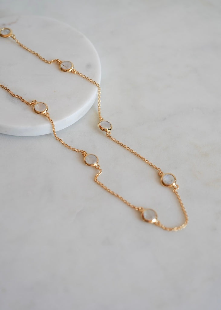 Stephen Estelle | Rainbow Moonstone Necklace