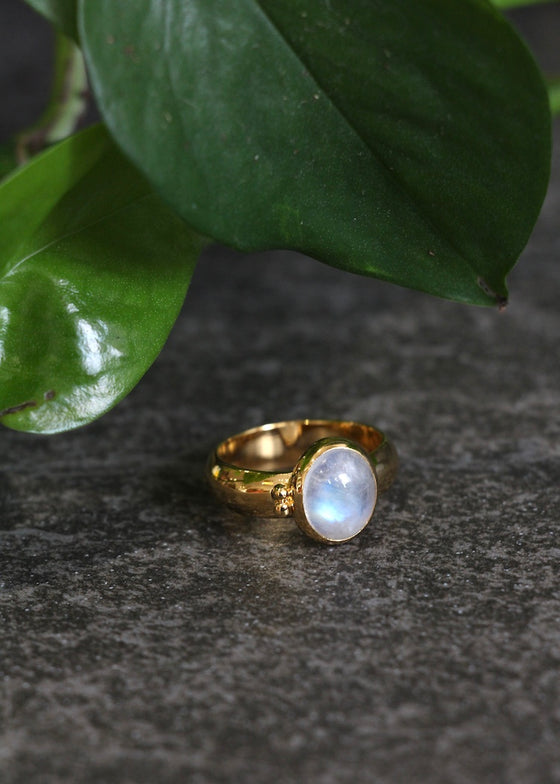 Stephen Estelle | Rainbow Moonstone Ring