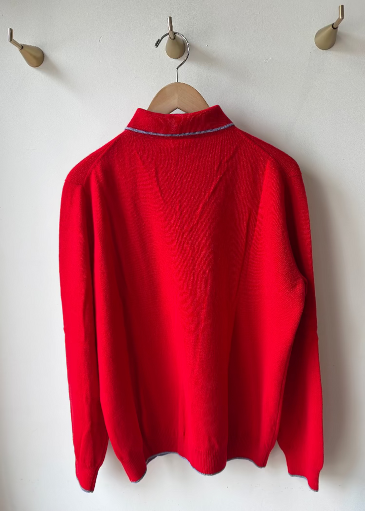 Stone Cashmere | Boyfriend Sweater | Red + Stonewash