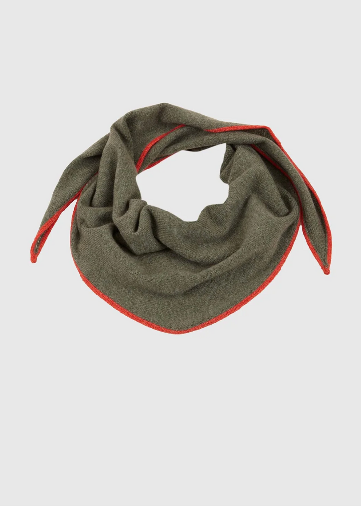 Stone Cashmere | Diamond Scarf | Olive