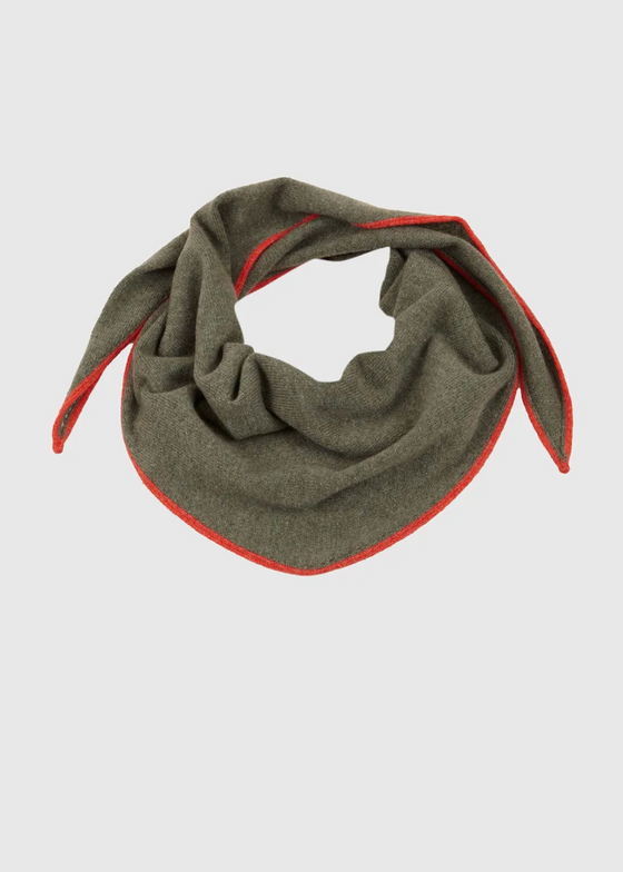 Stone Cashmere | Diamond Scarf | Olive