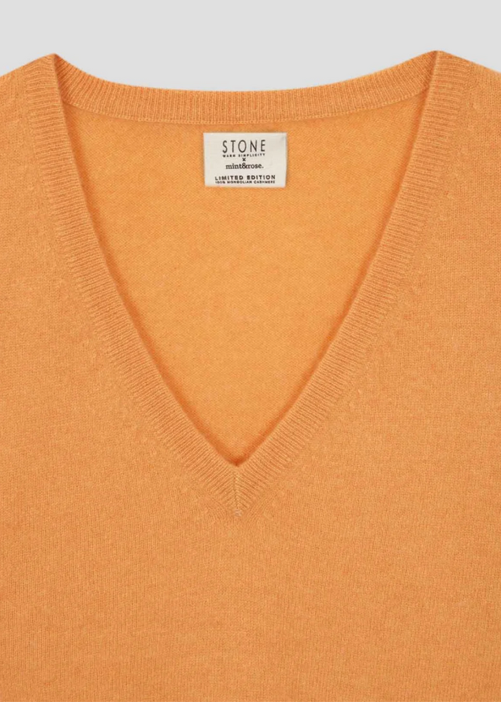 Stone Cashmere | V Neck Sweater | Marigold