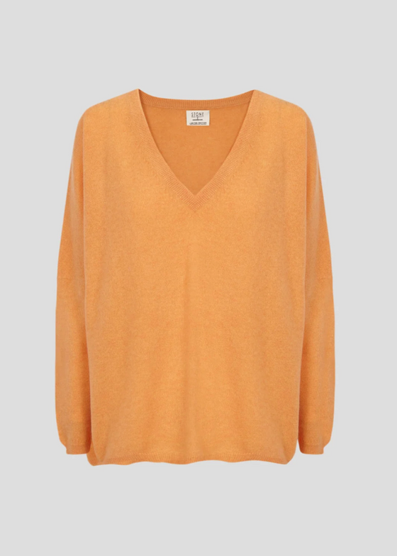 Stone Cashmere | V Neck Sweater | Marigold