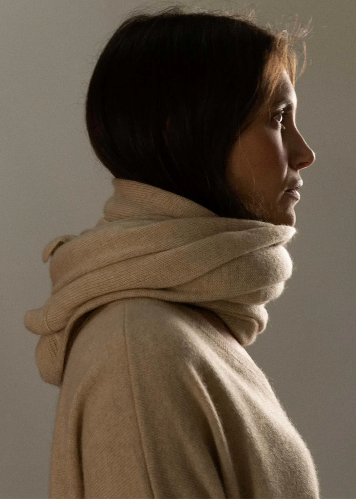 Stone the Brand | Big Asymmetric Scarf | Beige