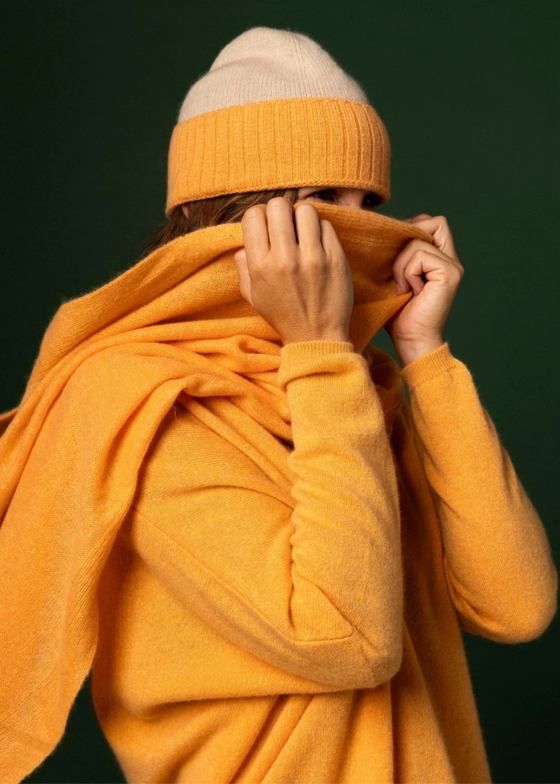 Stone the Brand | Big Asymmetric Scarf | Marigold