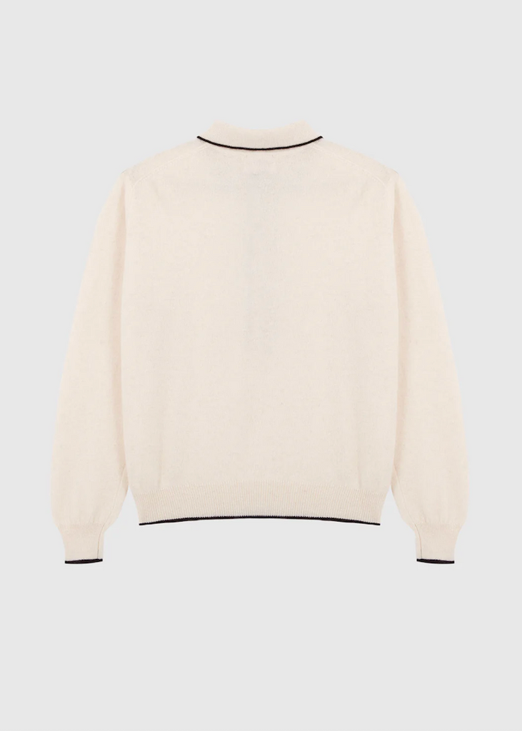 Stone the Brand | Polo Sweater | White + Black