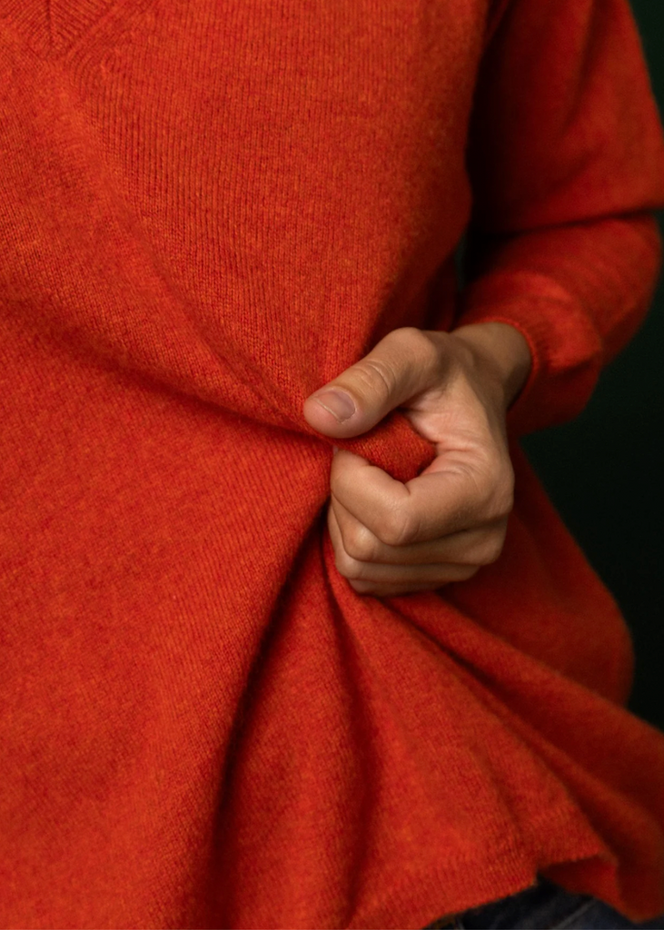 Stone the Brand | V Neck Sweater | Burnt Orange