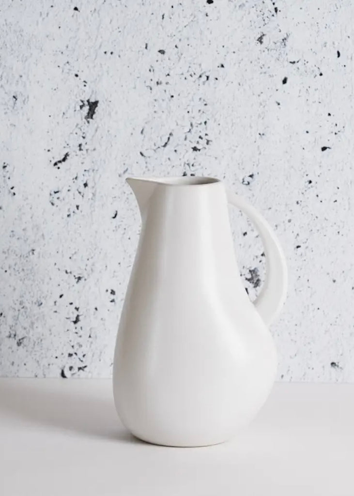 Stoneware Pitcher | 64 oz White