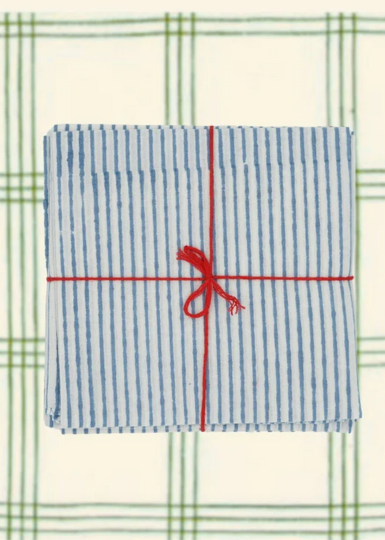 Suzette à Table | Stripe Bleuet Napkins | S/4