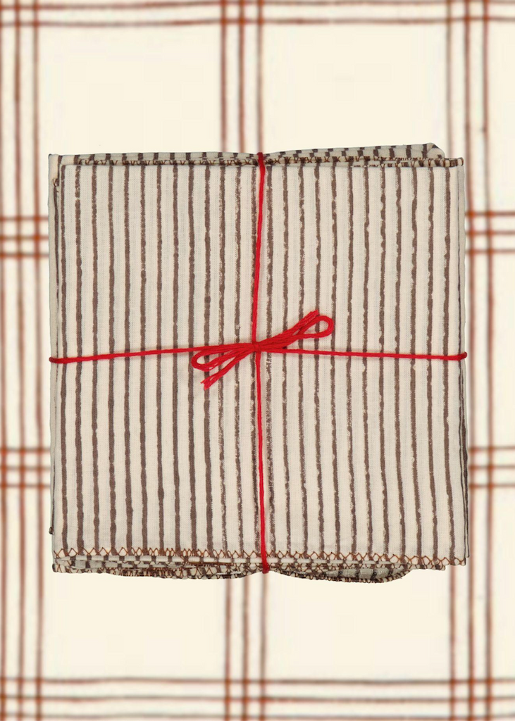Suzette à Table | Stripe Ecureuil Napkins