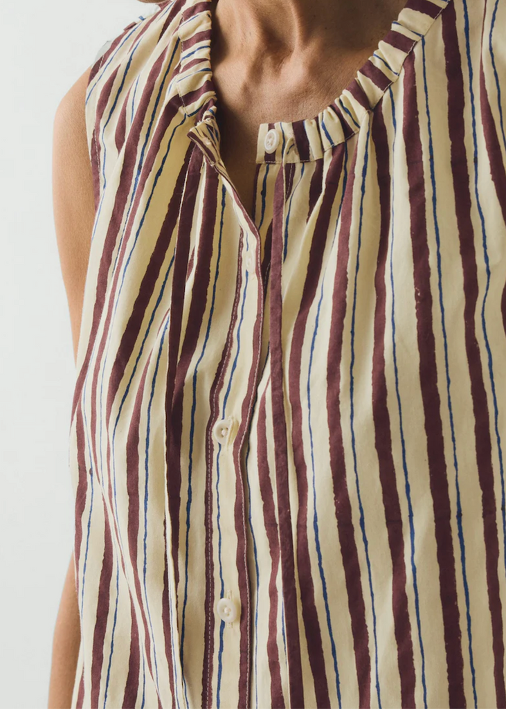 TOAST | Block Print Sorbet Stripe Top