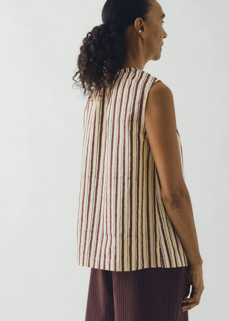 TOAST | Block Print Sorbet Stripe Top