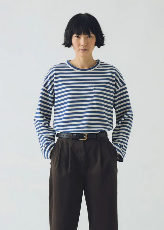 TOAST | Bold Stripe Cotton Boxy Tee