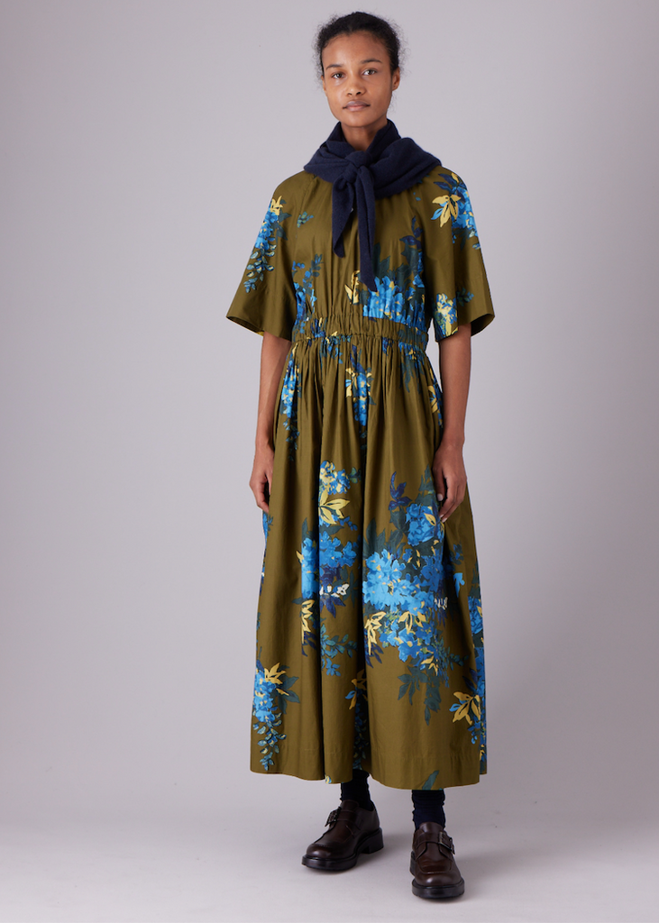 TOAST | Botanical Shadow Print Cotton Dress