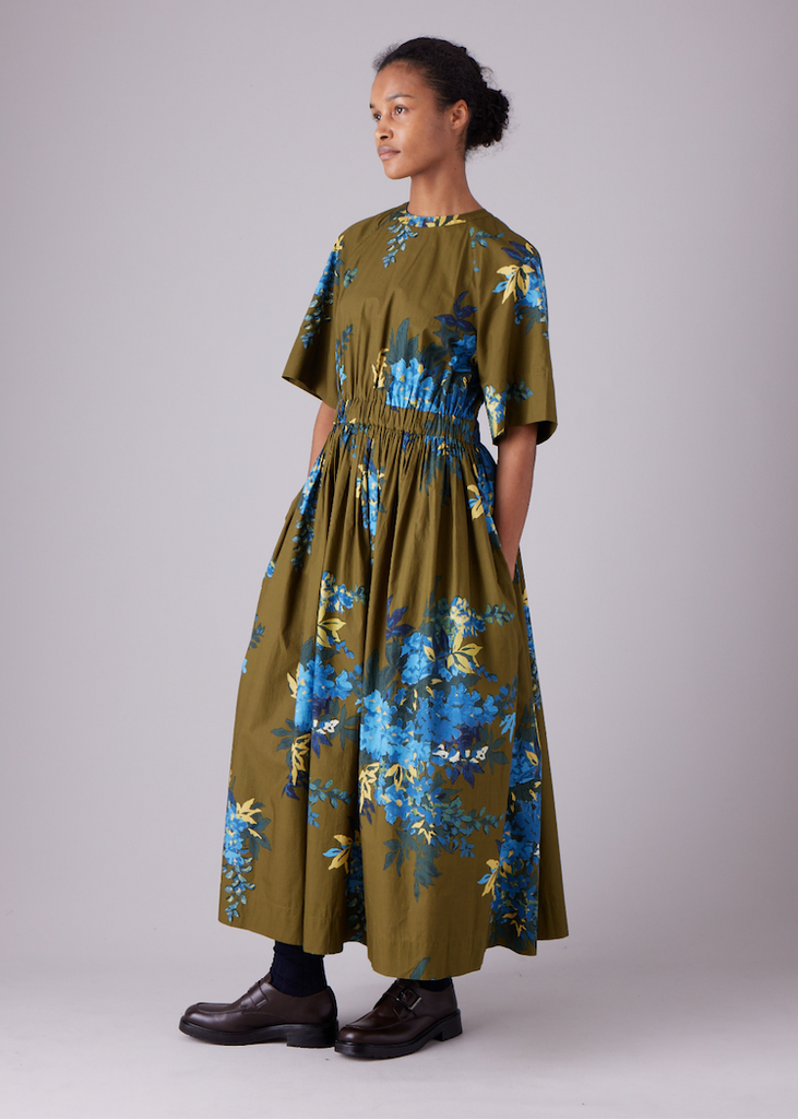 TOAST | Botanical Shadow Print Cotton Dress