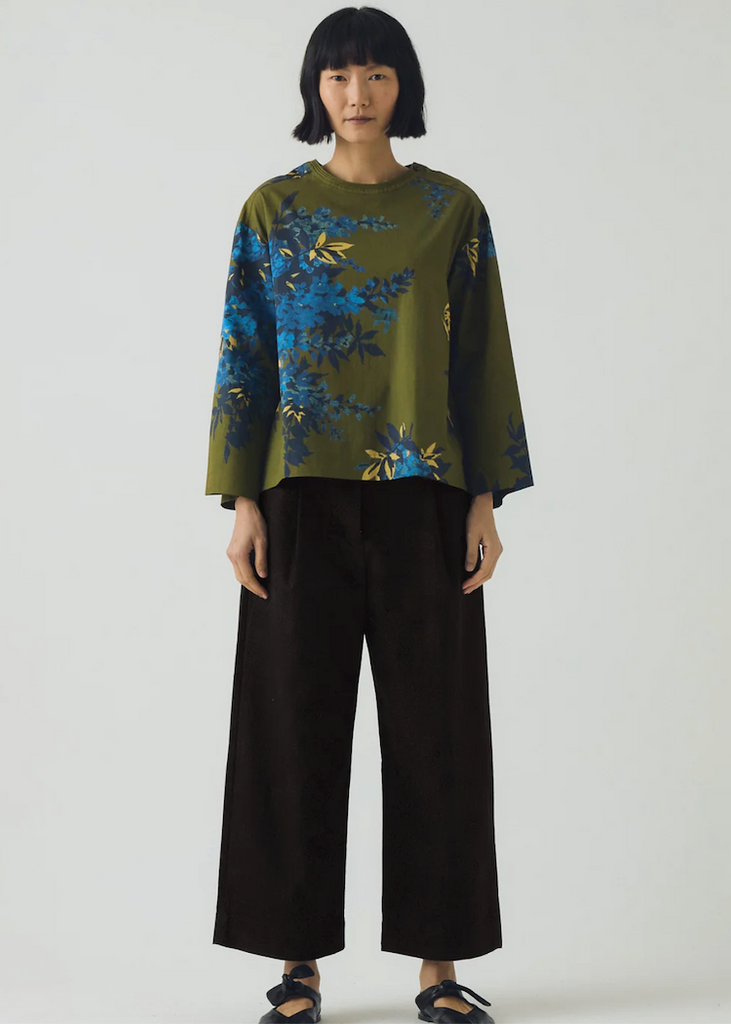 TOAST | Botanical Shadow Print Cotton Top