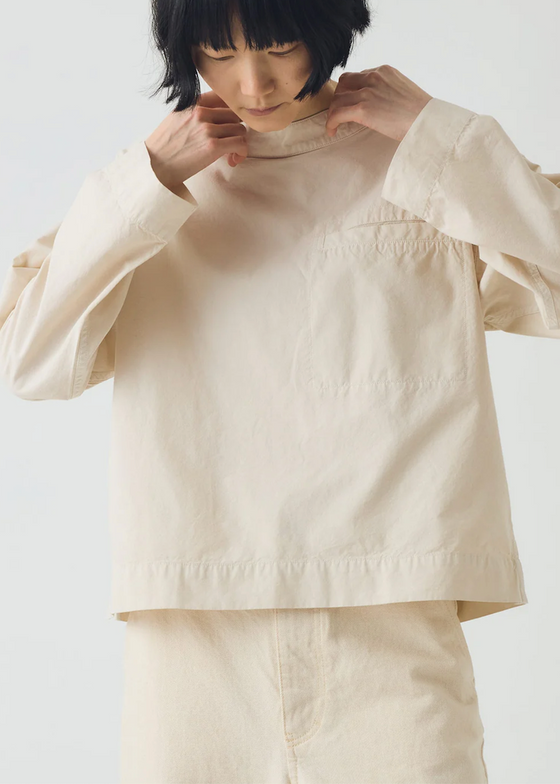 TOAST | Cotton Linen Poplin Smock Top | Raw Linen