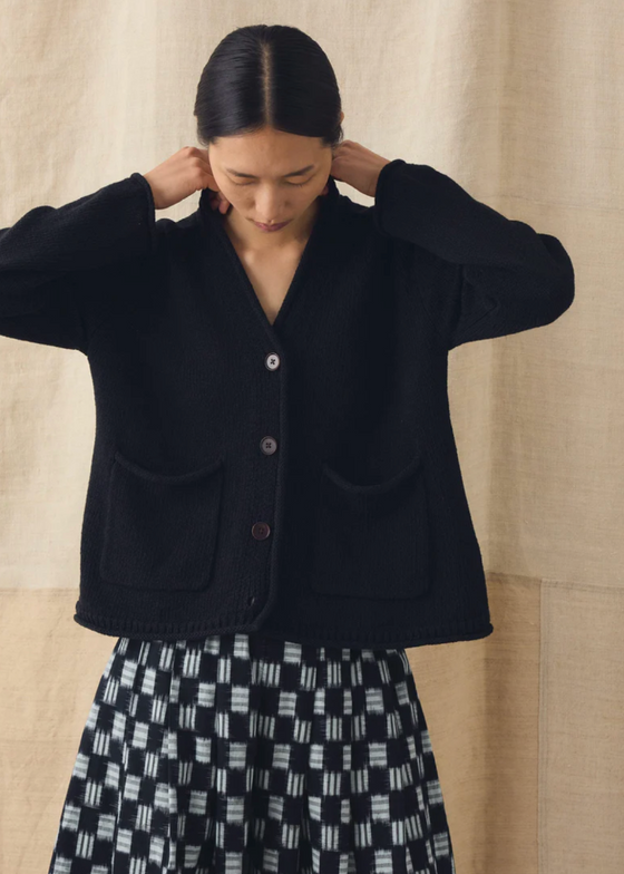 TOAST | Cotton Linen V Neck Cardigan