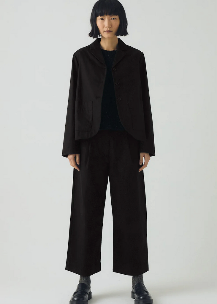 TOAST | Cotton Wool Herringbone Pleat Front Trousers