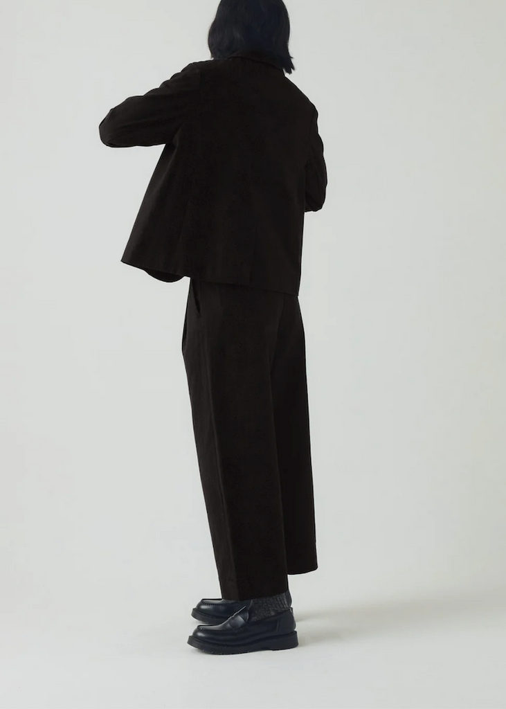 TOAST | Cotton Wool Herringbone Pleat Front Trousers