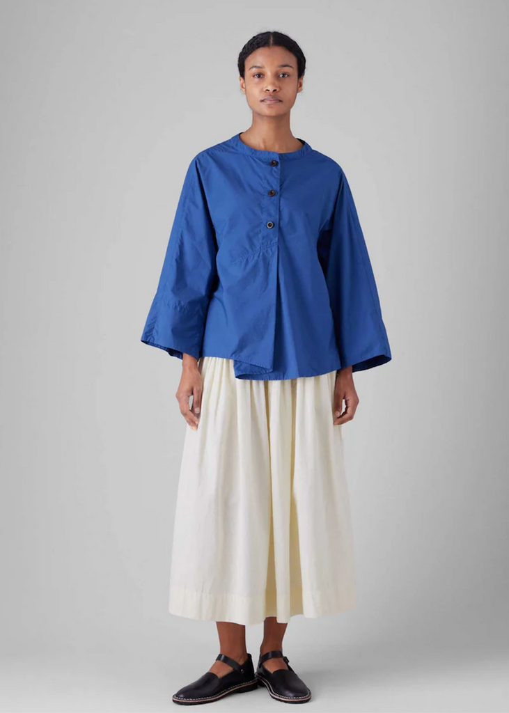 TOAST | Deep Pleated Cotton Poplin Top