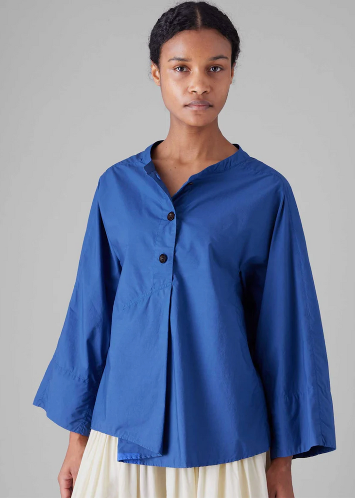 TOAST | Deep Pleated Cotton Poplin Top