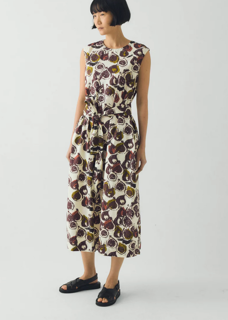 TOAST | Fig Print Cotton Poplin Dress