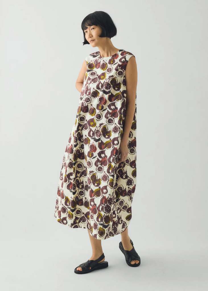 TOAST | Fig Print Cotton Poplin Dress