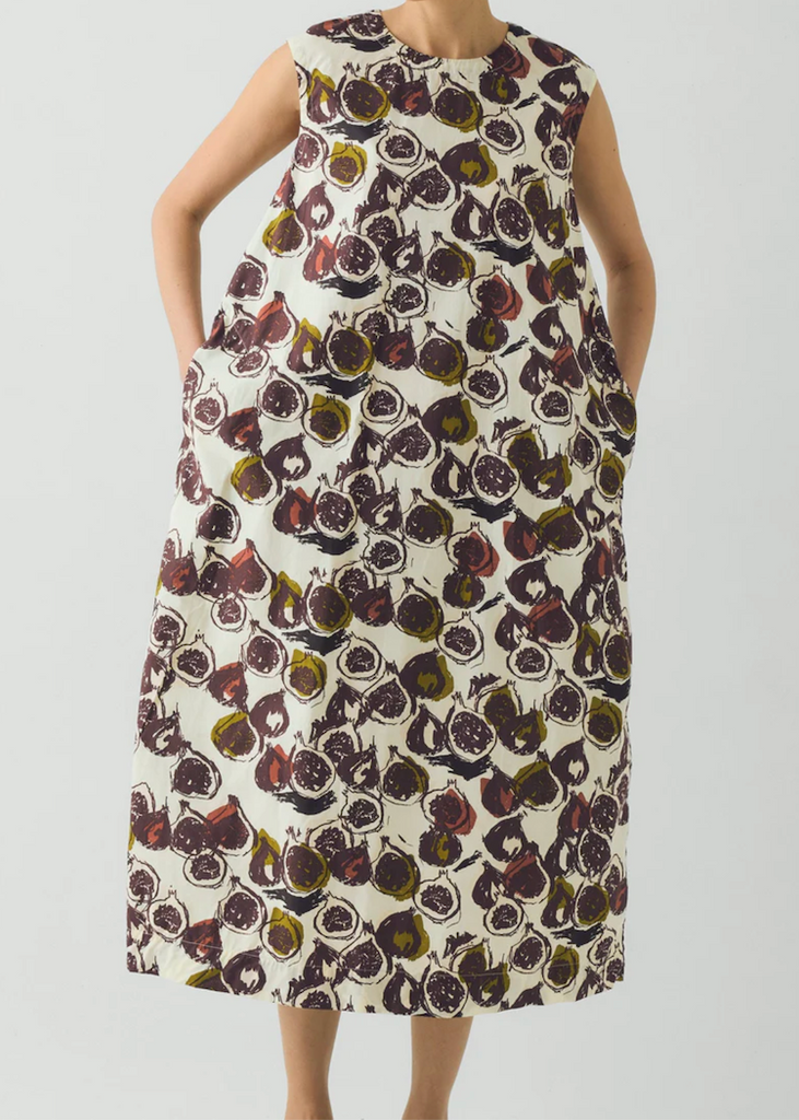 TOAST | Fig Print Cotton Poplin Dress