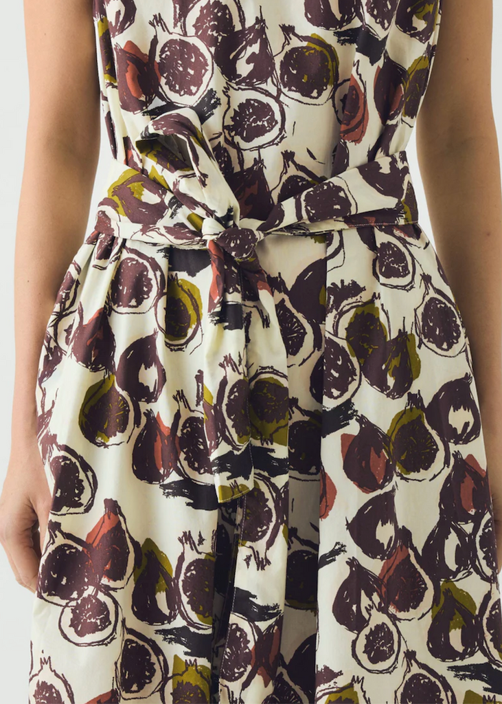 TOAST | Fig Print Cotton Poplin Dress