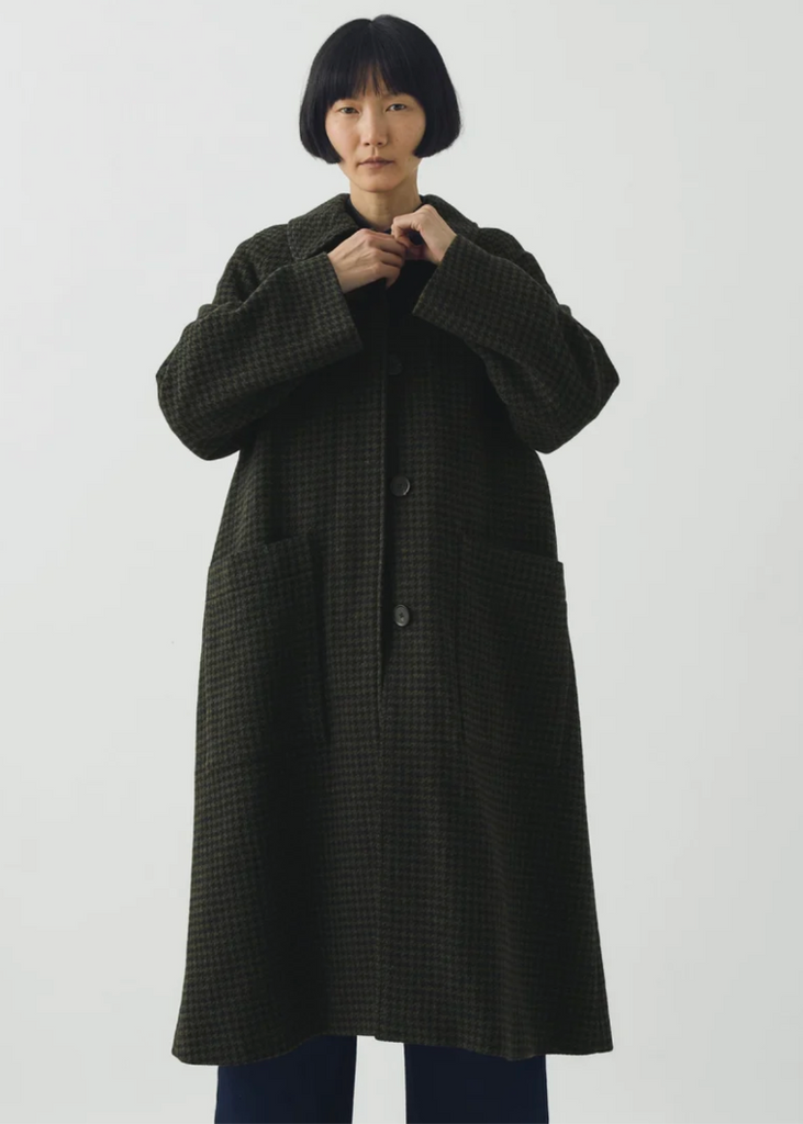 TOAST | Frankie Check Wool Raglan Coat