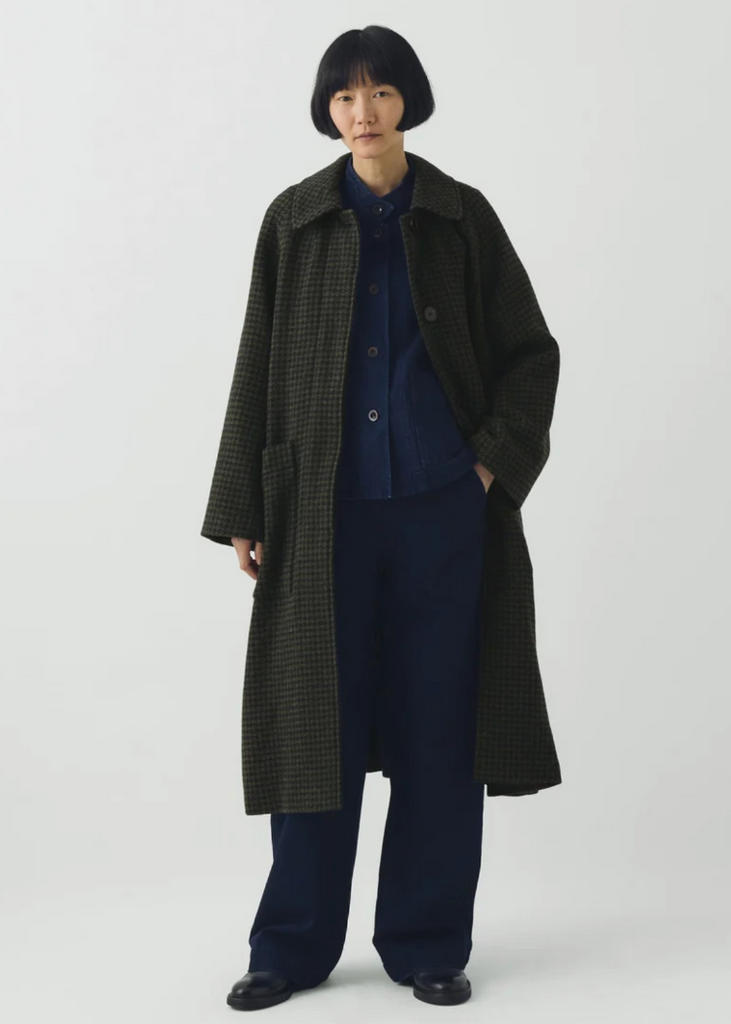 TOAST | Frankie Check Wool Raglan Coat