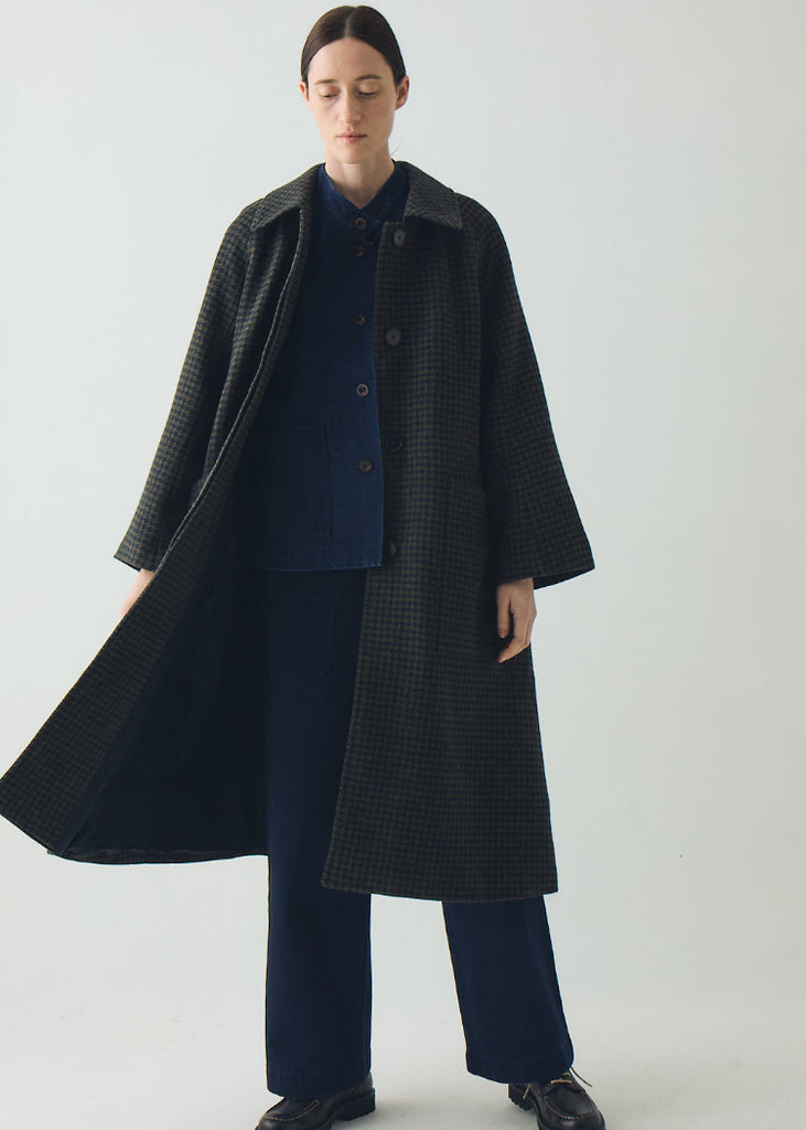 TOAST | Frankie Check Wool Raglan Coat