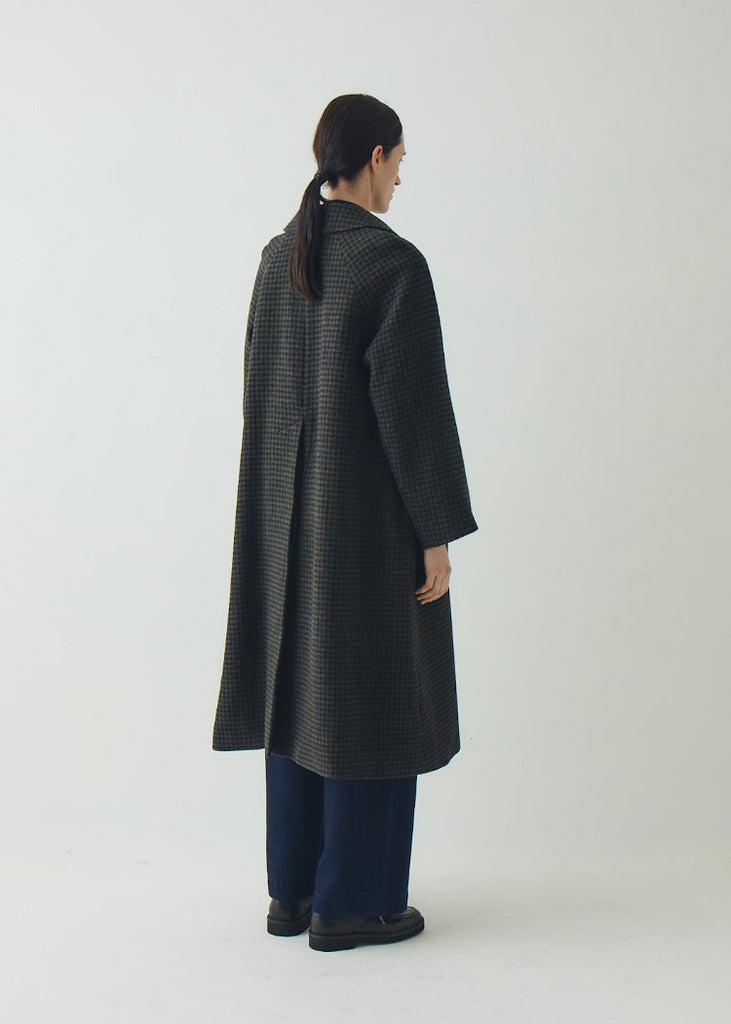 TOAST | Frankie Check Wool Raglan Coat