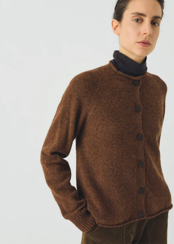 TOAST | Heathery Wool High Neck Cardigan