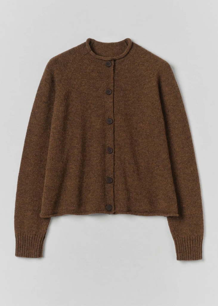 TOAST | Heathery Wool High Neck Cardigan
