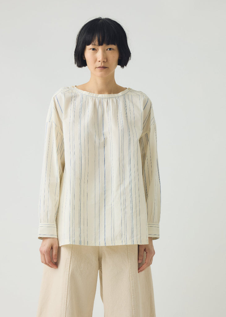 TOAST | Irregular Stripe Gathered Smock Top