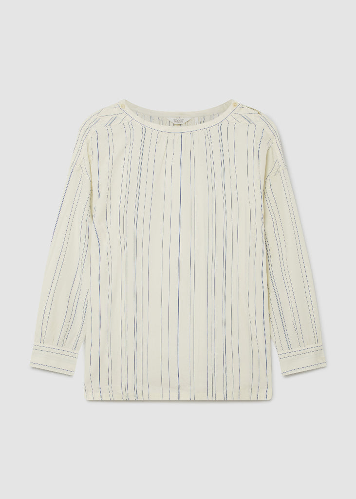 TOAST | Irregular Stripe Gathered Smock Top