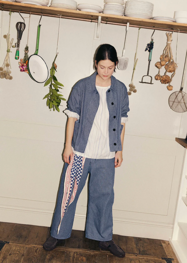 TOAST | Irregular Stripe Gathered Smock Top