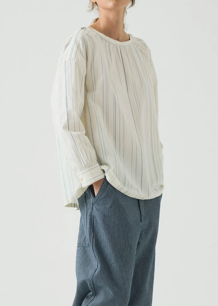 TOAST | Irregular Stripe Gathered Smock Top