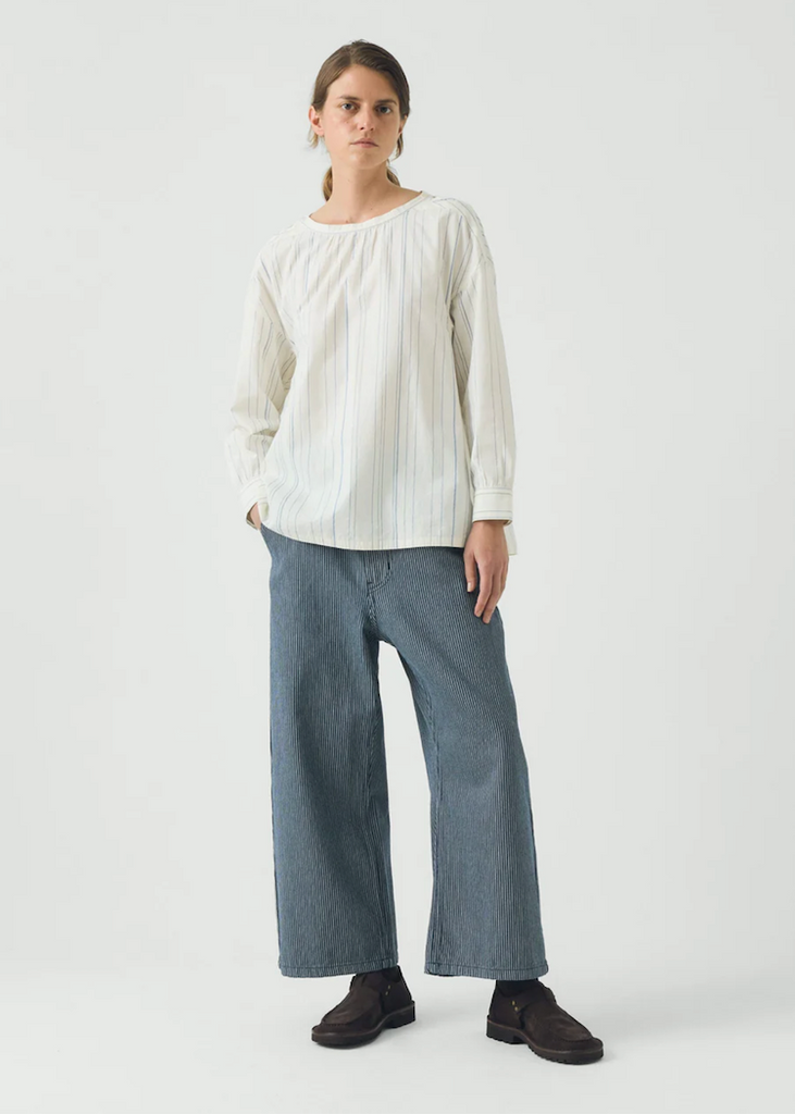 TOAST | Irregular Stripe Gathered Smock Top