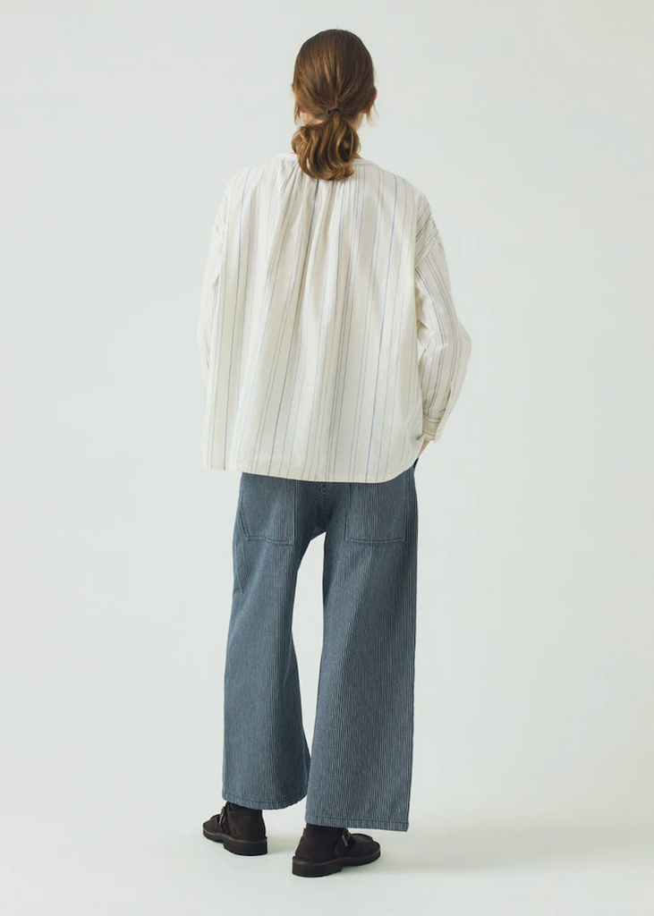 TOAST | Irregular Stripe Gathered Smock Top