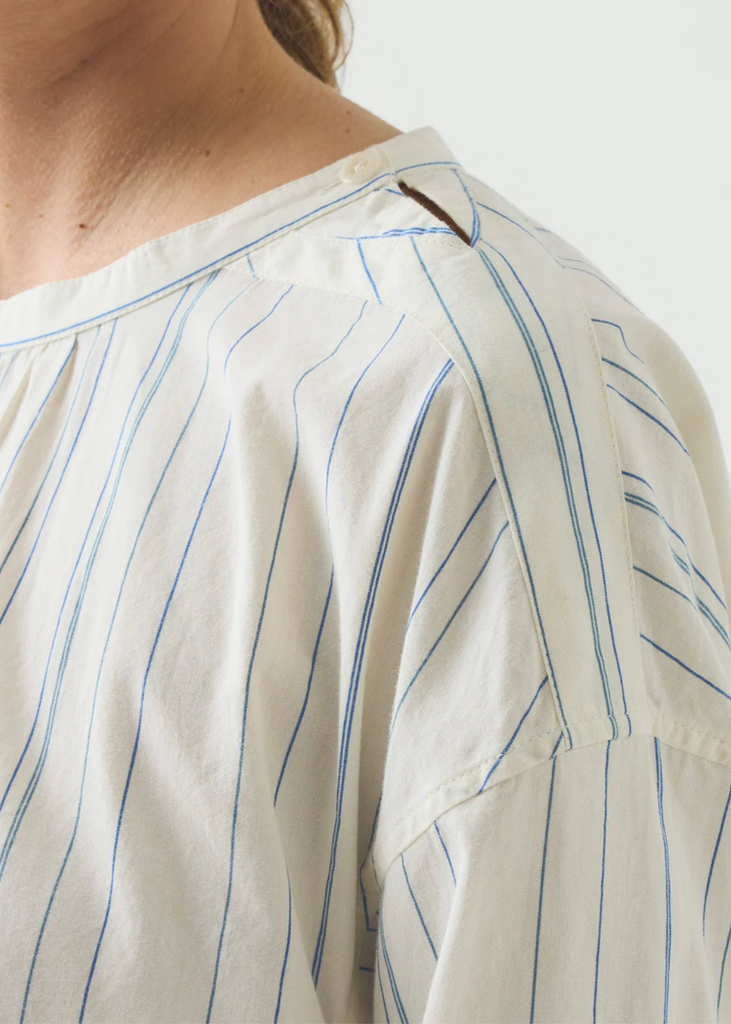 TOAST | Irregular Stripe Gathered Smock Top