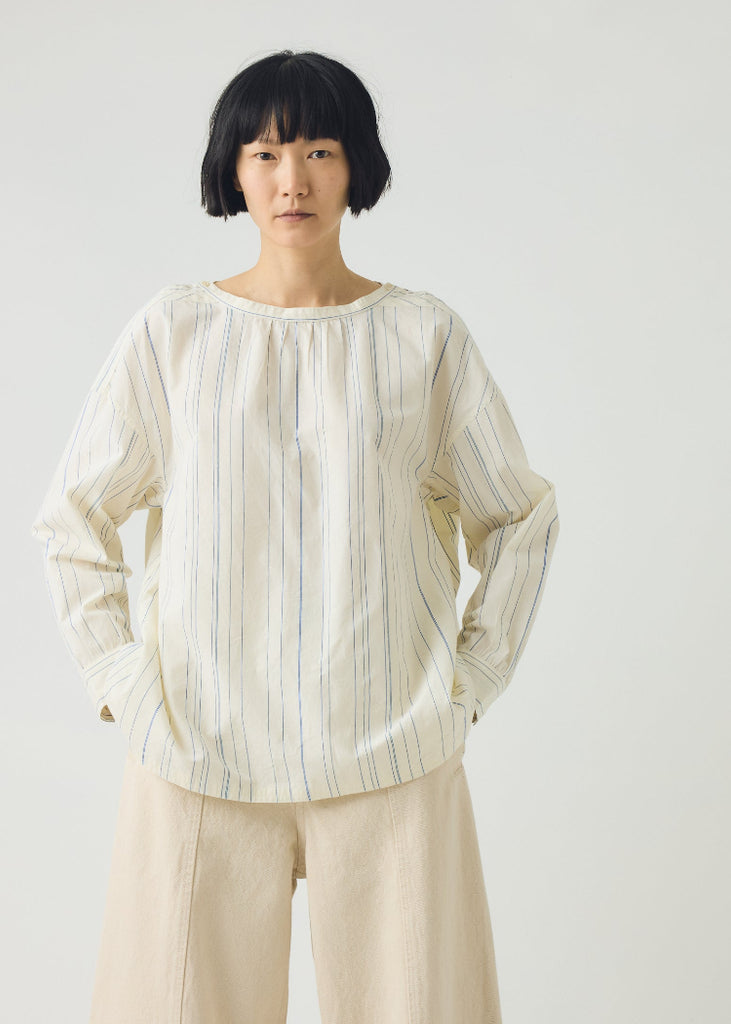 TOAST | Irregular Stripe Gathered Smock Top