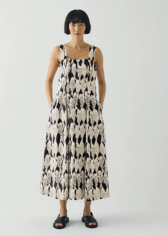 TOAST | Market Fish Print Cotton Poplin Dress